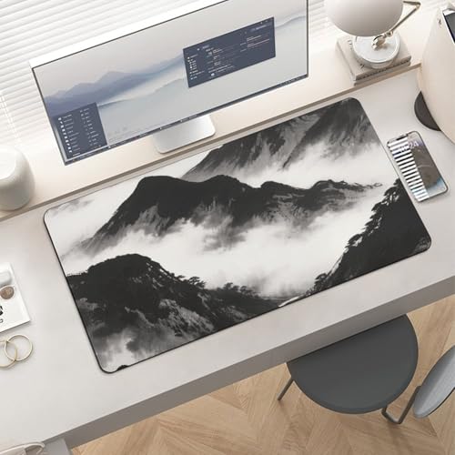 Desk Pad Protector extendido 24x12 pulgadas negro blanco miniatura 6