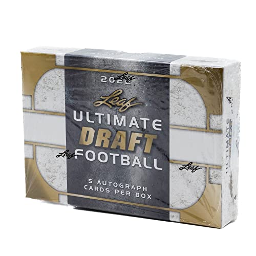 2022 Leaf Ultimate Draft Football box (FIVE Autograph cards/bx)