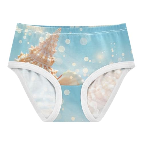 Beach Scene Sand Seashell Starfish Toddler Girls Underwear 2t Cotton Panties for Girl Funny Briefs Underpants