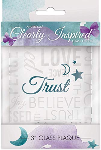 Angelstar Trust Glass Décor Plaque, 3 Inch, 11265 #TOP1