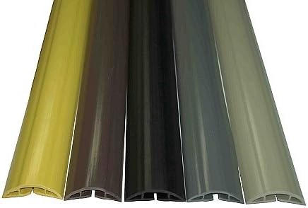 Electriduct Small Plastic Flexible Floor Cord Cover Cable Protector and Wire Concealer - Includes Double Sided Tape - 10 Feet - Beige