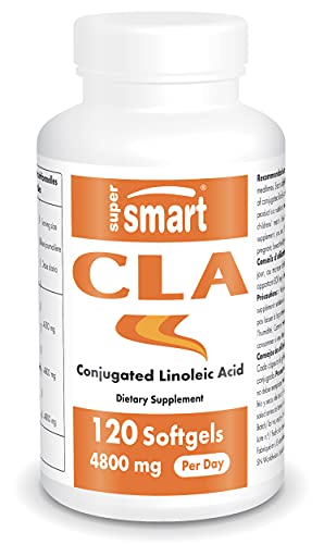 CLA - (Konjugierte Linolsäure) - Tonalin - Unterstützt Muskelwachstum - Hilft, Körperfett zu Reduzieren - Patentiert - GVO-frei - SuperSmart