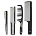 King Midas Barber Comb Set - 4 pcs Professional Grade Hair Combs - Non Slip Heat Resistant Long Lasting Carbon Combs - Comb Set for Hair Styling for All Hair Type