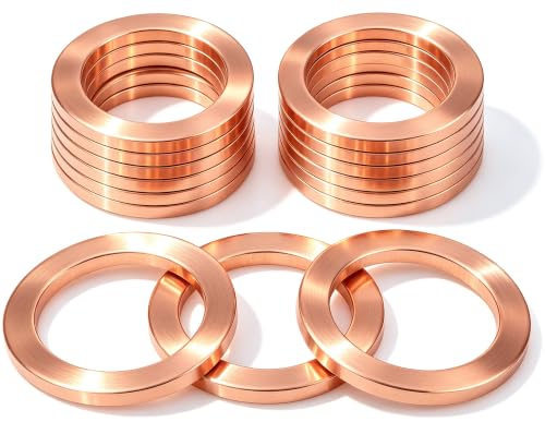 Image of 15PCS M14 Copper Oil Drain Plug Gasket Crush Washer Seals Compatible with Mercedes Benz for 007603-014106