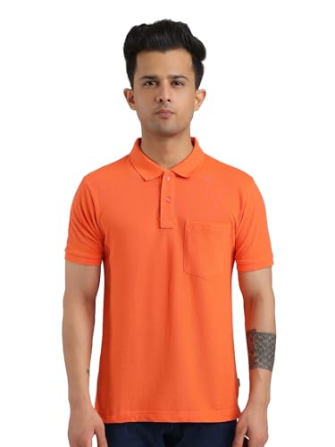 Image of Rupa Bumchums Men Super Combed Cotton Solid Half Sleeve Club Collar Polo Regular Fit T-Shirt with Chest Pocket