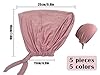 Kellegour 5 Pièces Bonnet sous Hijab,Réglable Islamique Musulman,Bonnet de Hijab Musulman Islamique,Réglable sous écharpe avec Fermeture à Attache pour Femmes(Blanc,Teint,Marine,Noir,Ros) #1