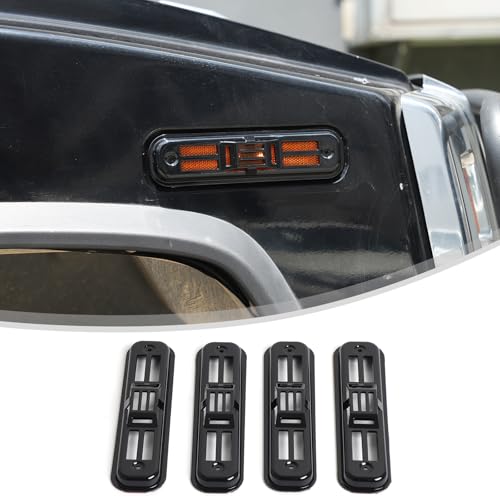 Turn Signal Light Cover Compatible with Hummer H2 2003-2009?Smoked Side Blinker Light Cover Guard, Car Side Marker Light Grill Protector Cover, Side Marker Light Covers Guard Accessories