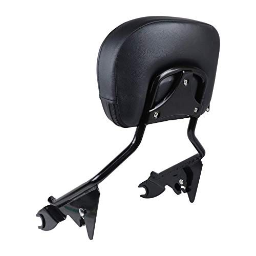 DSISIMO Detachable Black Upright Passenger Backrest Sissy Bar With Pad Fit For Touring Road King Electra Glide Road Glide Street Glide FLHR FLHX FLHT FLTR 2009-2020
