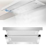 ZEXVPVAX Cappa da Cucina da 700 Mm, Cappa Aspirante Telescopica in Acciaio Inossidabile a Circolazione Interna in Acciaio Inossidabile con Luce a LED, Regolazione a 2 velocità, Interruttore Nascosto