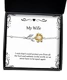 Amangny I wish That I could protect You from all The hurt and sadness in The, Wife Sunflower Bracelet, Motivational Wife, Jewelry for Wife