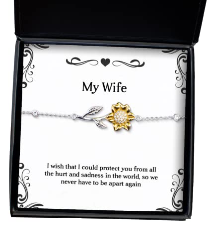 Amangny I wish That I could protect You from all The hurt and sadness in The, Wife Sunflower Bracelet, Motivational Wife, Jewelry for Wife