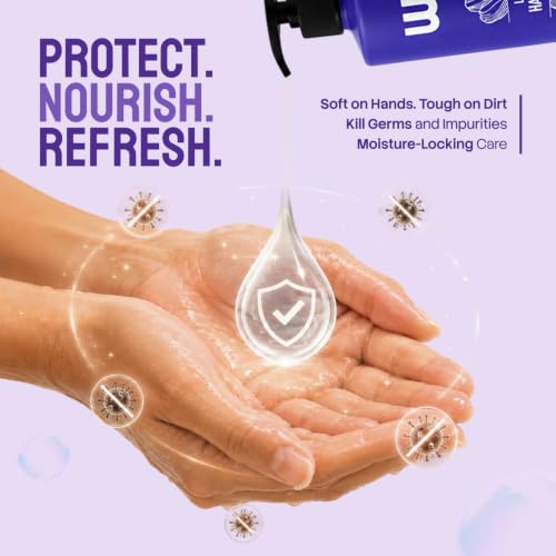 Image of Wiz Lavender Liquid Hand Wash - 500ml with Pump Dispenser | Gentle Hand Cleanser for Daily Use | Refreshing Fragrance | Handwash Bottle for Kitchen & Bathroom