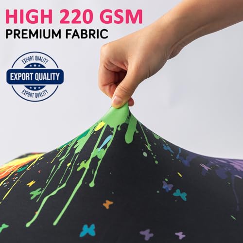 Image of HOKIPO Suitcase Covers for Trolley Suitcase, 220gsm Durable and Washable, Medium (21-22inch) - Color Drip (AR-6344-D5)
