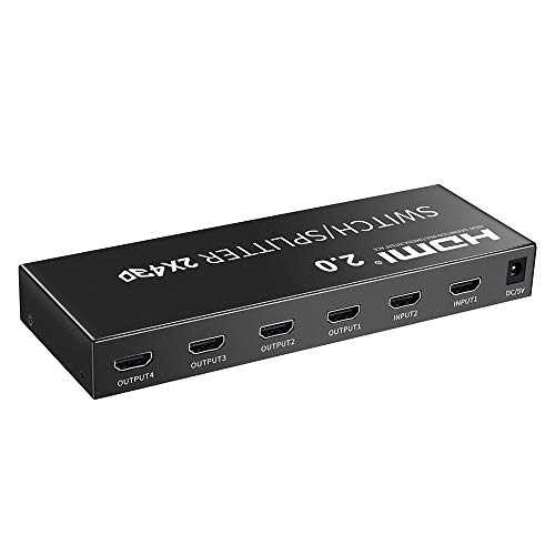 HDMI 2.0 ؑ֊ z 24o 2x4 4ʓóbقȂ𑜓xo͉\ _EXP[@\  (fW^E3.5mmXeI~jo) UHD4K@60Hz/Fps HDCP2.2 RGB/YUV4:4:4 Deep C