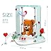 Nubee Valentine’s Brown Bear Building Toys Compatible for Lego, Cute Swing Bears Building Sets with Heart, Flowers, I Love You, Cupid's Arrow, Birthday Valentine Gifts for Boys Girls Aged 8+