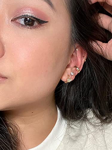 Image of DAILY VIBES Dainty Butterfly Cross CZ Small Huggie Hoop Earrings for Women