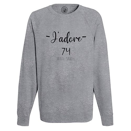 Sweat Homme J'adore 74 Haute-Savoie en coton imprimé à Annecy