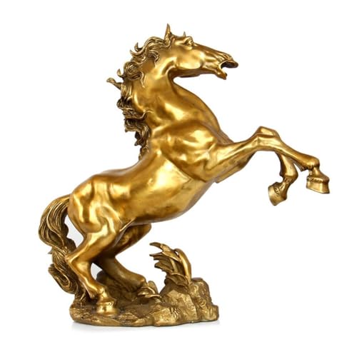 Statue de cheval laiton pour rompre la monotonie d'un bureau professionnel