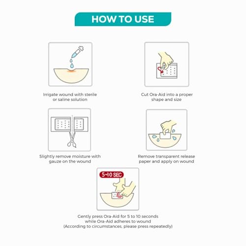 Image of Ora-Aid Intra-Oral Wound Dressing Red - 25x15mm (AG-202A) | Attachable Oral Protective Barrier | Sterile & Adhesive | Post-Surgical & Ulcer Care