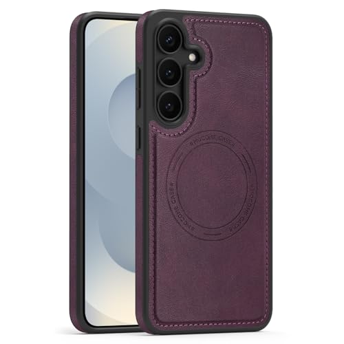 Coque cuir Samsung S25 fine protectrice antichoc et magnétique pour chargement sans fil 6.2"