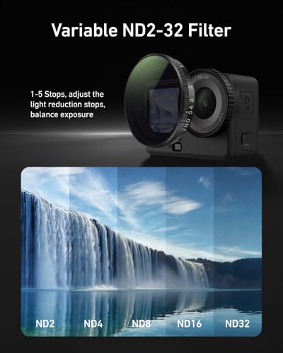 TELESIN Filter Kit for DJI Osmo Action 6 – VND 2 - Additional View