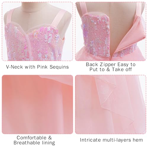 Disfraz de bruja rosa para niñas talla 4-5 años miniatura 5