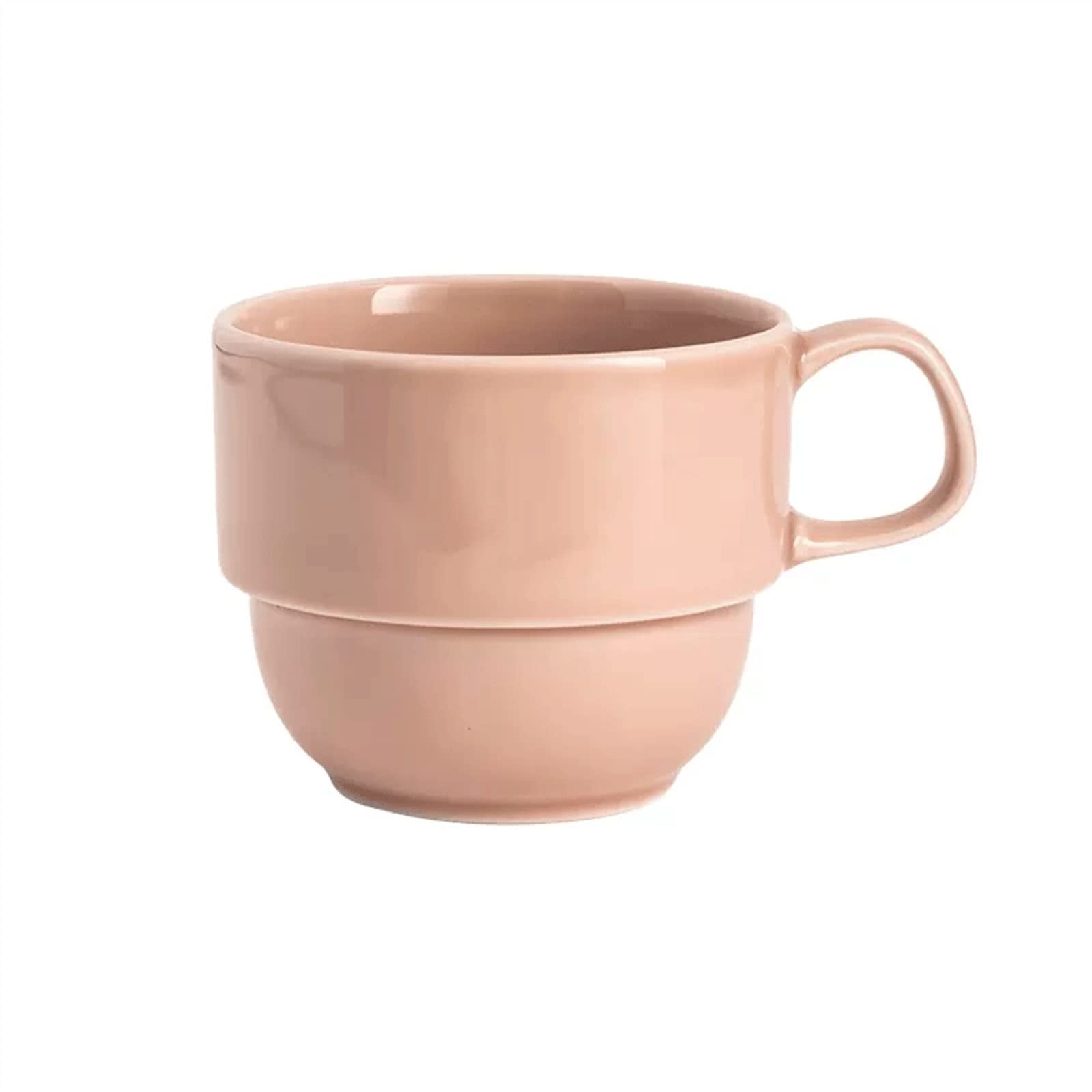 Estilo moderno Taza de café de cerámica de alta temperatura 200ML exquisita taza té tarde de oficina(Pink)