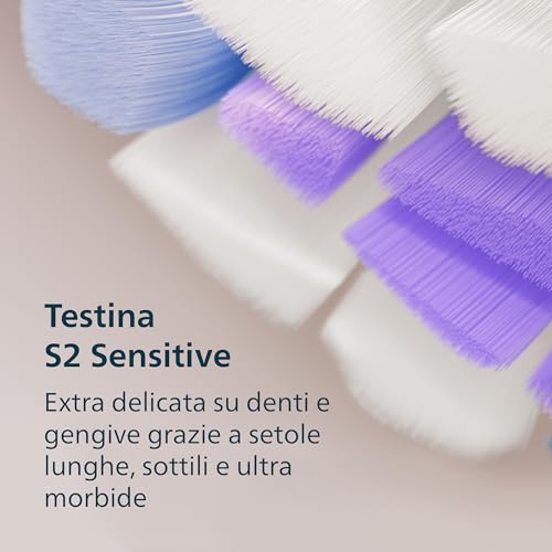 Philips Sonicare 6100, spazzolino elettrico sonico con 2 modalità di spazzolamento e 3 livelli di intensità, avviso di pressione, EasyStart, SmarTimer, azzurro, modello HX7406/02 [Nuova tecnologia] - 9
