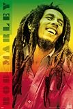 Bob Marley - Music Poster (Portrait - Jamaican Flag Colors) (Size: 24' x 36')