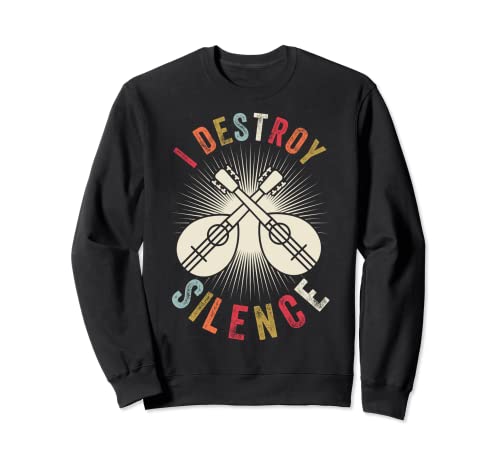 I Destroy Silence - Instrumento músico Vintage Mandolina Sudadera