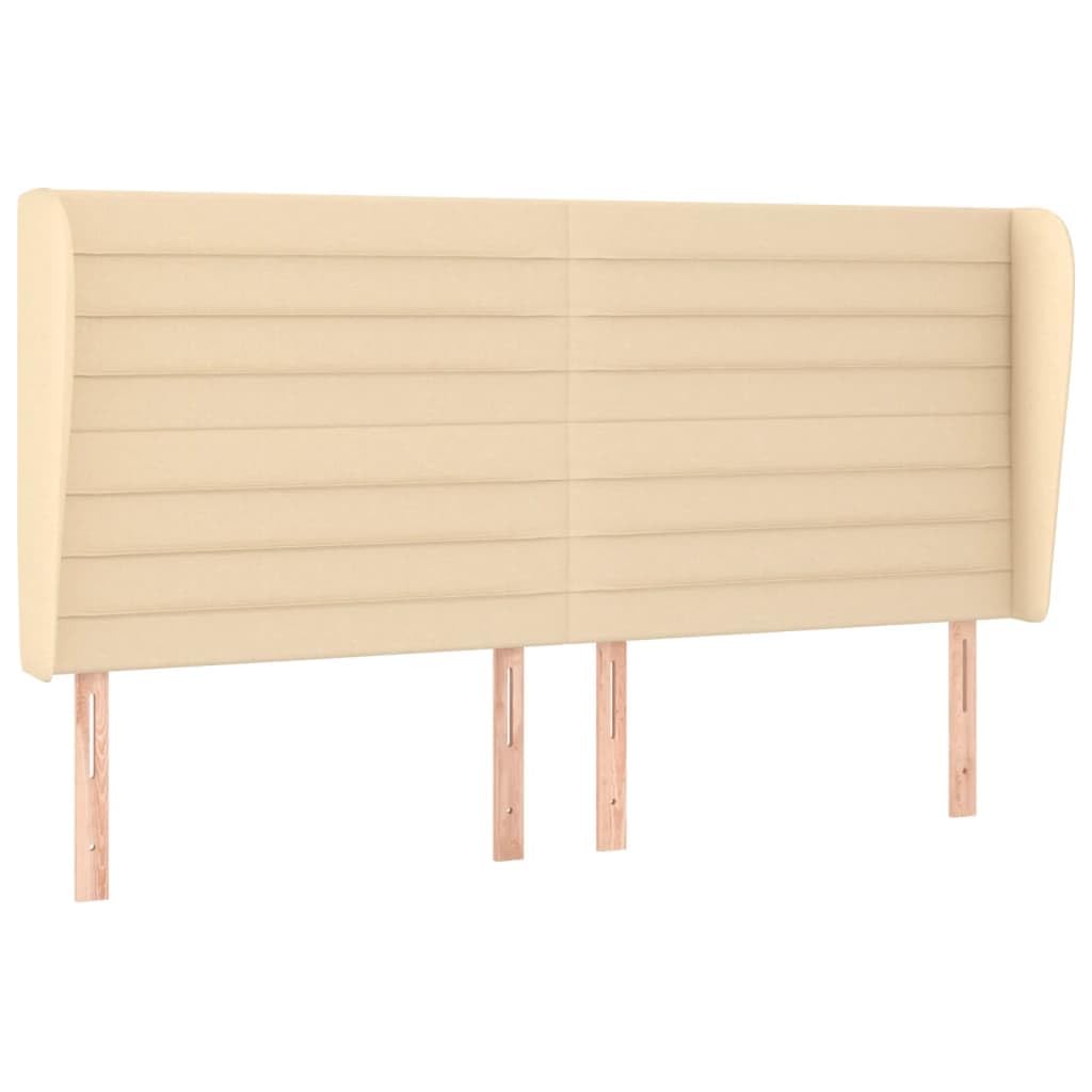Reposacabezas clásico de tela crema de 163 cm, altura ajustable 118/128 cm, patas de madera, proporciona un excelente soporte para la espalda mientras lee o ve la televisión.