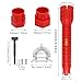 ZHMEINA 8 in 1 Multifunctional Sink Wrench, Under Sink Wrench Faucet Tool, Kitchen Drain Tub Removal Nut Plumbing Installation and Repairs Tool for Toilets Bathroom Tight Spaces (Red, 1 Set)