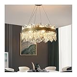 【Matériaux】Fabriqué à partir de cristaux de première qualité, ce lustre simple mais époustouflant garantit une grande durabilité tout en offrant un éclat exquis qui rehausse votre décoration.