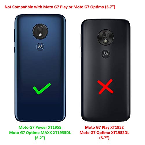 Z-Gen - Compatible With Motorola Moto G7 Power (U.s. Version), Moto G7 Supra, Moto G7 Optimo Maxx, Optimo Max Xt1955Dl - Denim Fabric Flip Wallet Phone Case - Ct5 White/Pink #TOP1