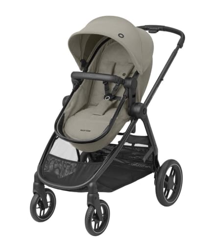 Maxi-Cosi Zelia 3 Luxe 2-in-1 Kinderwagen Reisesystem, 0-4 Jahre, bis 22 kg, Baby-Kinderwagen, neigbar, wendbarer Kinderwagensitz & Kinderwagenkörper, einhändig faltbar, XXL Einkaufskorb, Twillic