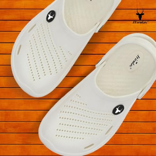 Image of Hirolas Men's Fluffy Black Eva Cushioned Strap Clogs