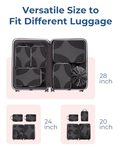 Image of Bagsmart Compression Packing Cubes, Travel Bag Cruise Ship Essentials