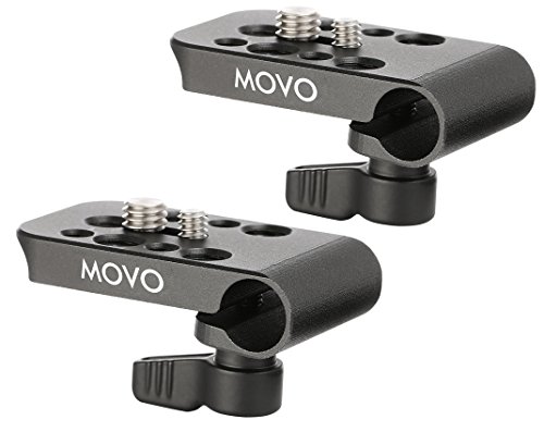 Adaptador de abrazadera Movo CAB1000 para barras de 15mm con conexiones de 1/4" y 3/8"