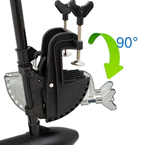 T-BOKO Halterung und Scharnier Montage Boot Kajak Elektrische Trolling Motor Halterung Aufblasbare Außenbordmontage Clip Schwarz