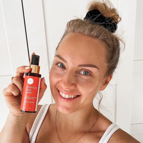 Eliksir Maroka Agua de Rosas Premium 100ml – Tónico Facial Natural, Calmante y Refrescante – Hidratante, Antiarrugas y Antioxidante – 100% Orgánica, Piel, Cabello y Cuerpo