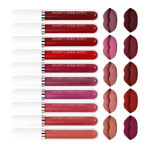 Multiple Shade Matte Lipstick Set Providing Long Lasting Color Liquid Lipstick Without Fading for Any Occasion for Occasions