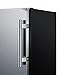 Summit FF708BL7SSADALHD 24” Wide Commercial ETL-S listed to ANSI-NSF Standard 7 Under Counter Refrigerator 5.1 cu.ft. Made in Europe Automatic Defrost Operation, Deluxe black interior (Left Hand Door)