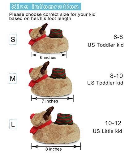 Onmygogo Fuzzy Animal Slippers For Toddler And Little Kids thumb #6