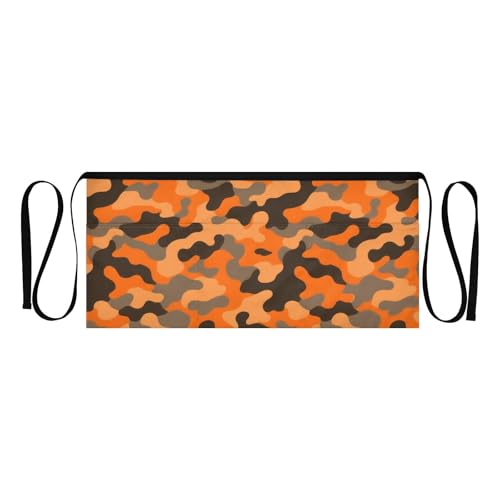FASHON&FASCIN Server Apron with Pockets Waist Aprons Half Waitress Apron Camouflage Design for Gardening Restaurant,Multi19