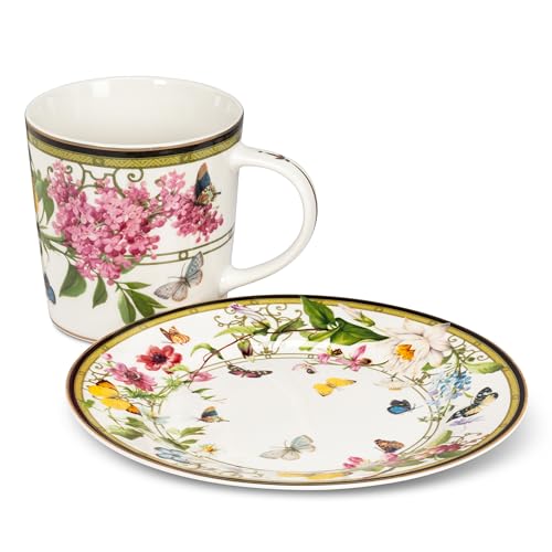 Taza Butterfly Garden de porcelana fina 15 oz miniatura 6