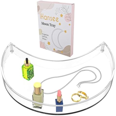 iHansee Acrylic Moon-Shaped Tray Cover