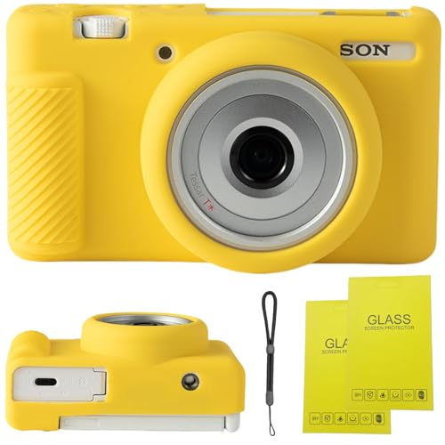 Funda para cámara Sony ZV-1F/ZV-1 II/ZV-1M2 silicona suave amarilla