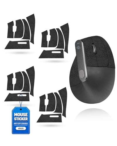 Bandes antidérapantes pour Logitech MX Vertical - Kit de 4 stickers noirs anti-transpirants