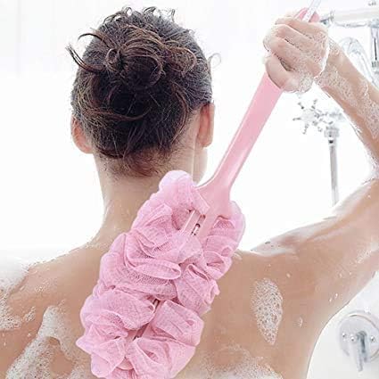 Back Scrubber for Shower,Loofah Long Handle Bath Body Brush,Soft Nylon Mesh Sponge for Shower,Loofah On a Stick for Men Women,Exfoliating Scrub Cleaning Luffa for Elderly(2)-image-26