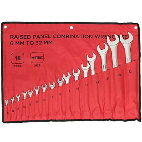 Abn Raised Panel Combination Wrench Set Metric Wrench Set Metric Wrenches Set 6Mm-32Mm 16Pc Combination Wrenches Set #TOP1